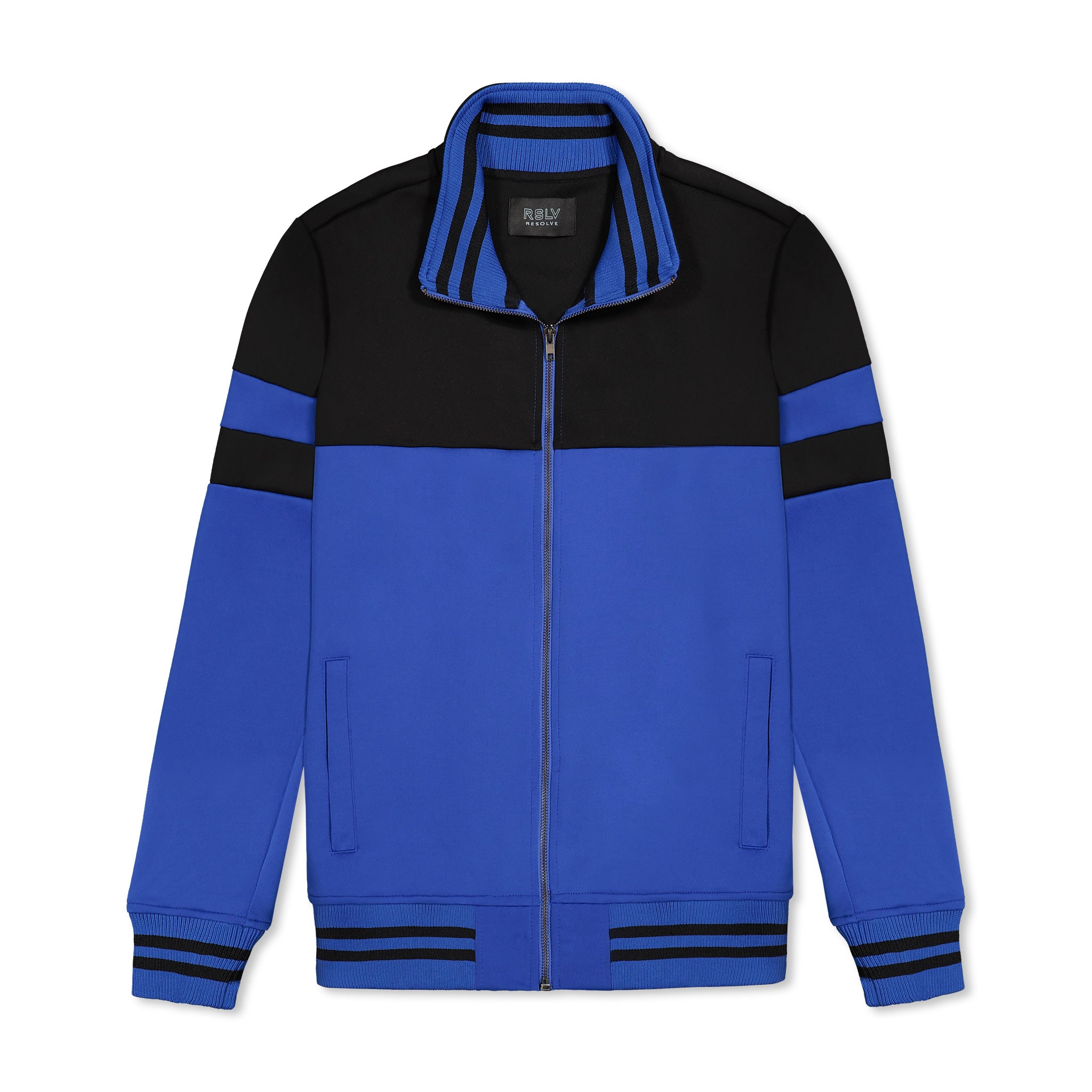 Royal Blue Full Zip Colorblock Athletic Jacket – Resolve Lifestyle Co